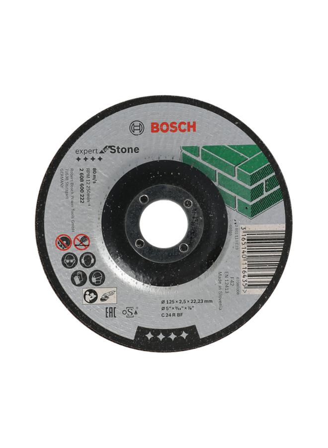 بوش قرص قطع حجري عالي السرعة ومصمم بدقة وذو مركز منخفض أسود مقاس 2.5 × 125 مم JE2 608 600 222