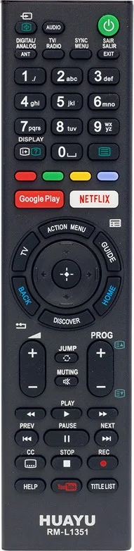 AYT Huayu RM-L1351 Sony Universal Remote Youtube Netflix LCD LED TV Remote with Buttons
