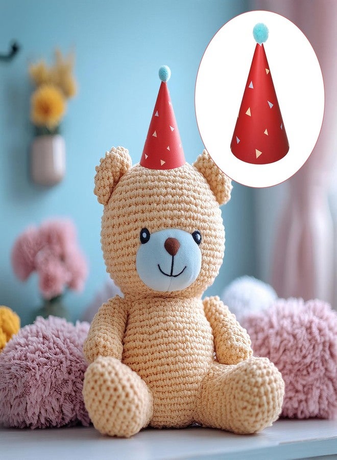 Alrhso Party Hats for Stuffed Animals, 10 Pcs Colorful Stuffed Animal Party Hat, Lovely Paper Cone Tiny Birthday Hats, Mini PartyHat for Stuff Animals Pets, Accessories - Image 4
