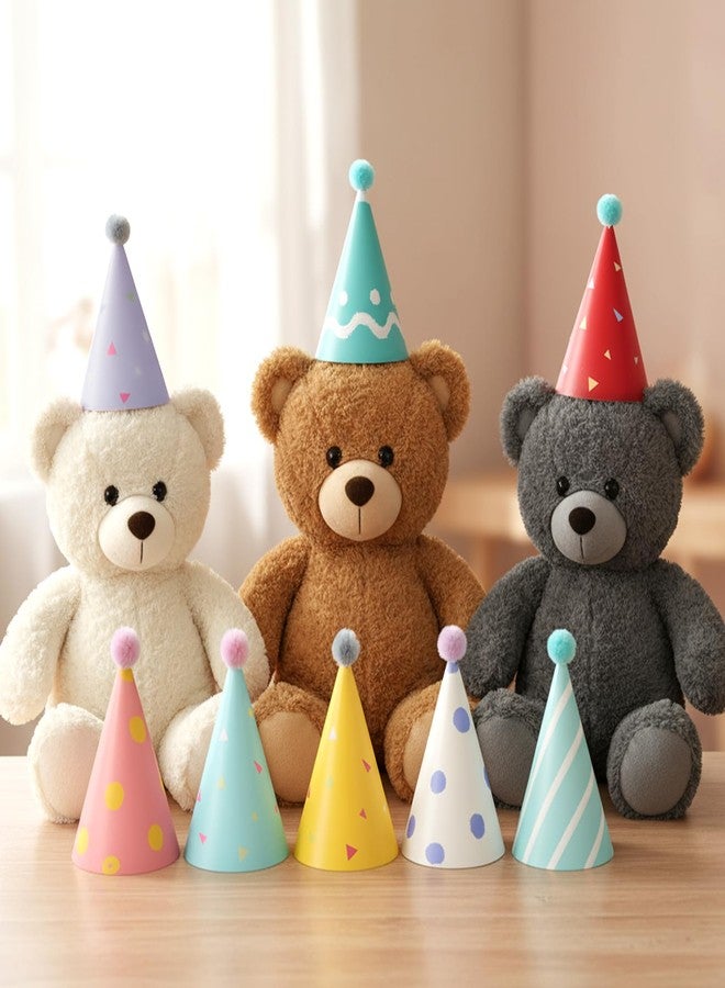 Alrhso Party Hats for Stuffed Animals, 10 Pcs Colorful Stuffed Animal Party Hat, Lovely Paper Cone Tiny Birthday Hats, Mini PartyHat for Stuff Animals Pets, Accessories - Image 3