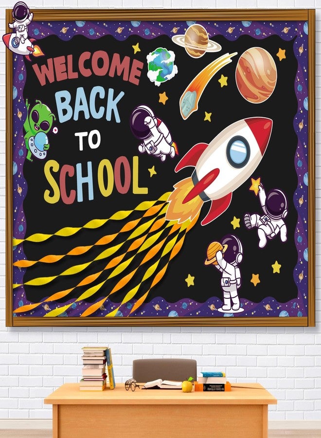 VinTS Outer Space Astronaut Bulletin Board Decorations Space Theme Back to School Bulletin Board Set Alien Galaxy Cutouts for Back to School Classroom Wall Decor - Image 1