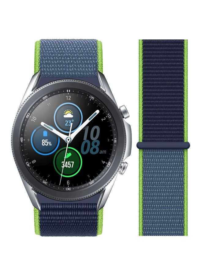 Perfii Replacement Band For Samsung Galaxy Watch 3 45mm Blue/Neon Lime Green - Image 2