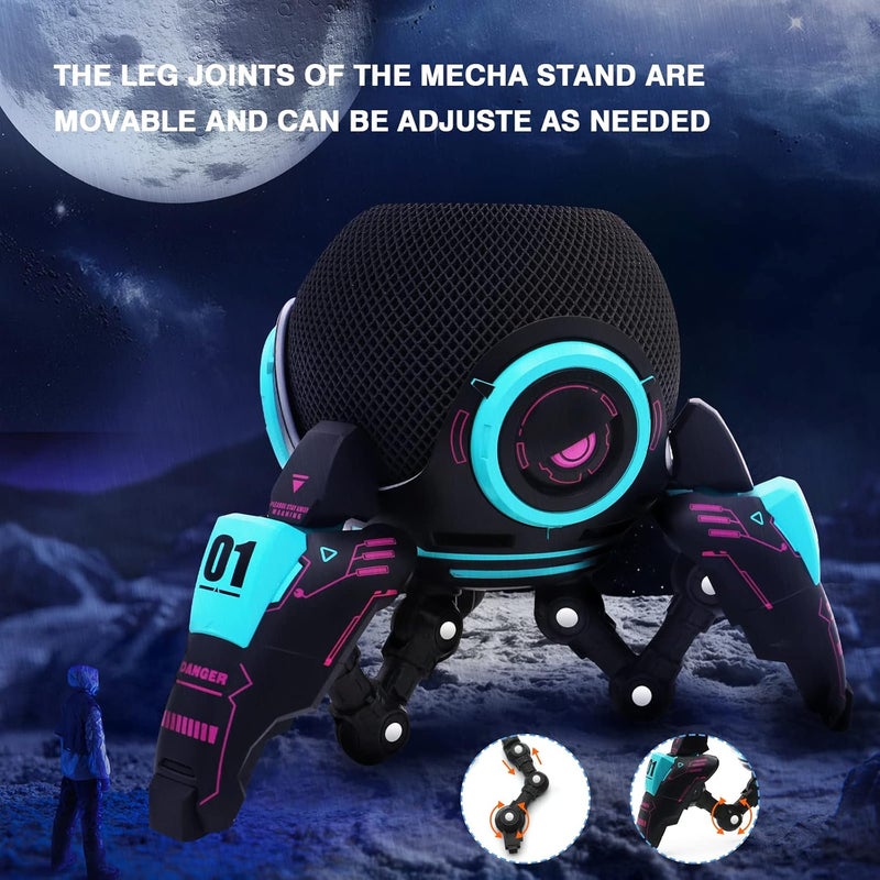 CSTHEN Echo Dot Stand，Table Stand Decorative Holder for Echo Dot (4th & 5th Generations) or Homepod Mini，Bracket can be Adjusted arbitrarily Posture (Black) - Image 5