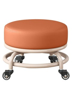 DubaiGallery Round Rolling Stool with Wheels Comfortable, Heavy Duty, 360° Rotation, Low Profile, Elegant Design for Home or Office Use  - Image 3
