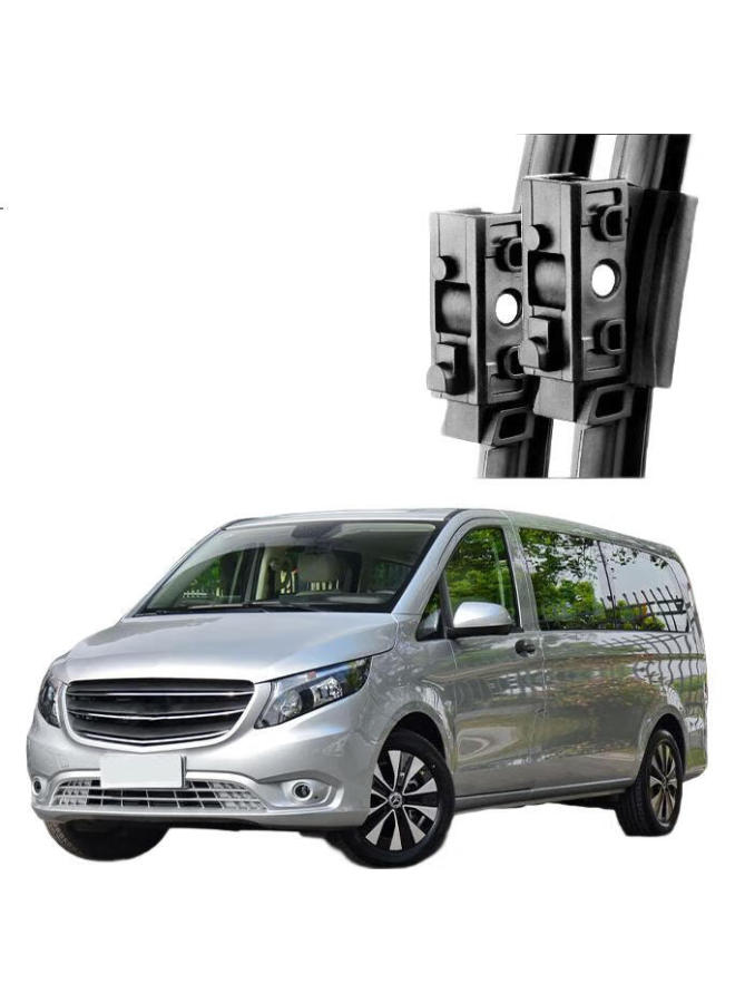 AOLIN شفاطات أولاين بلاتينيوم بدون إطار/زوج من مساحات الزجاج الأمامي لمرسيدس-بنز V-Class Vito 2016 [2016-الحاضر] بحجم أصلي شريط مطاطي من الدرجة A 28/18 - Image 1