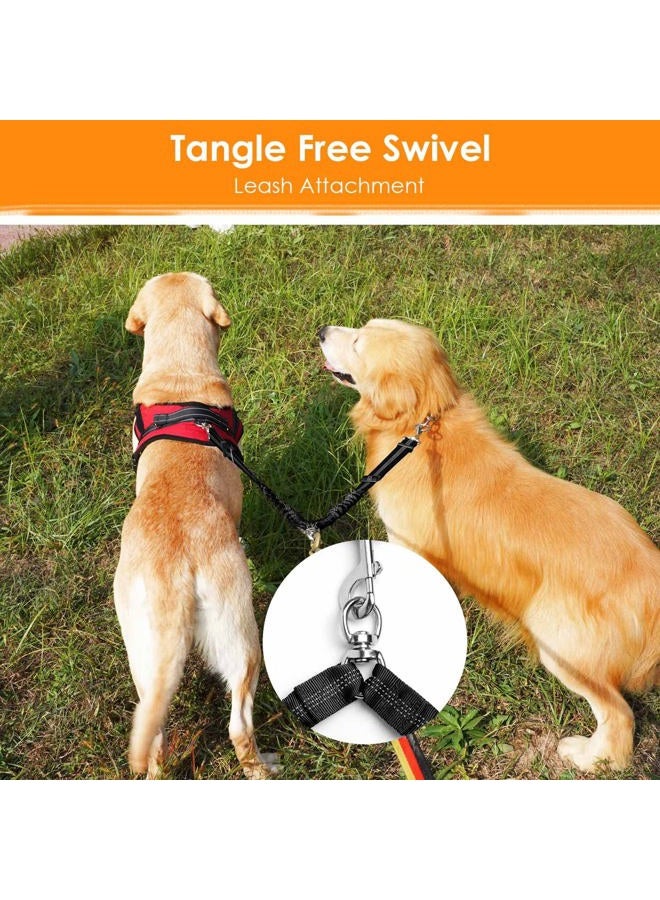 AutoWT Double Dog Leash, 2019 New Version No Tangle 360Ã‚° Swivel Rotation Reflective Double Lead Adjustable Length Dual Two Dog Lead Splitter, Comfortable Shock Absorbing Walking Training for Two Dog - Image 4