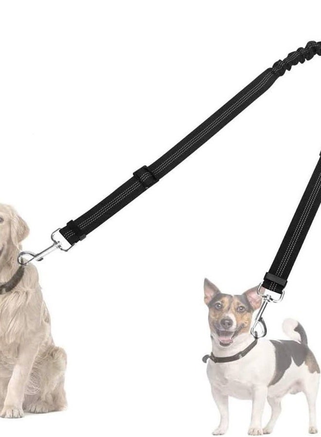AutoWT Double Dog Leash, 2019 New Version No Tangle 360Ã‚° Swivel Rotation Reflective Double Lead Adjustable Length Dual Two Dog Lead Splitter, Comfortable Shock Absorbing Walking Training for Two Dog - Image 1
