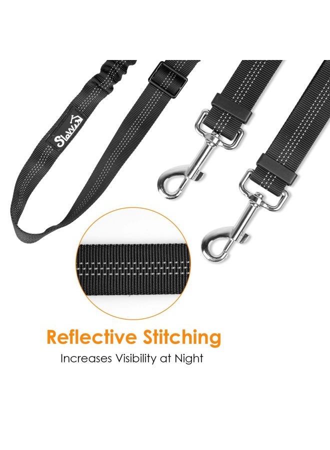 AutoWT Double Dog Leash, 2019 New Version No Tangle 360Ã‚° Swivel Rotation Reflective Double Lead Adjustable Length Dual Two Dog Lead Splitter, Comfortable Shock Absorbing Walking Training for Two Dog - Image 3