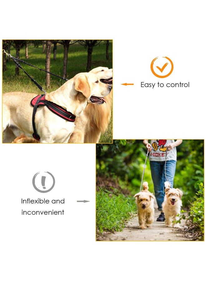 AutoWT Double Dog Leash, 2019 New Version No Tangle 360Ã‚° Swivel Rotation Reflective Double Lead Adjustable Length Dual Two Dog Lead Splitter, Comfortable Shock Absorbing Walking Training for Two Dog - Image 5