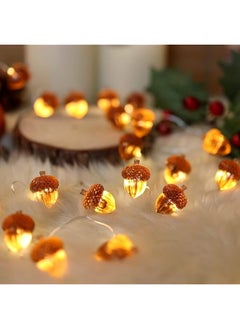 erorex Decorative Fairy Acorn String Lights Thanksgiving Decoration Autumn Garland Cute Novelty Lights 30 Leds 10 Ft Battery Operated For Bedroom Wedding Birthday Harvest Decor  - Image 2