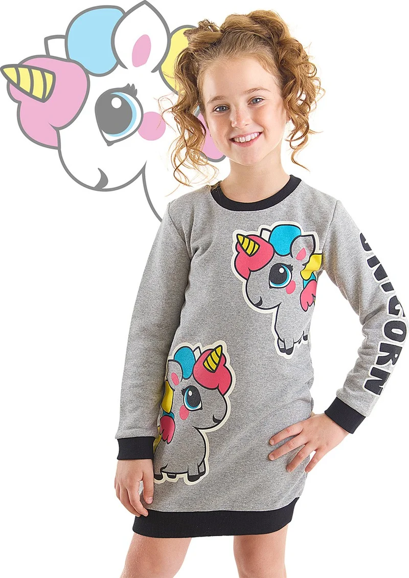 Denokids Unicorn Graphic Dress