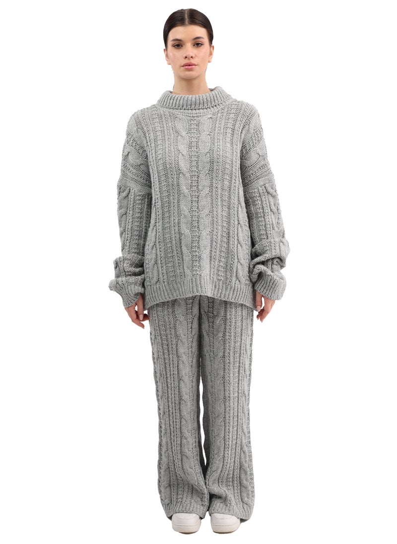 ASTK - Cable flared tricot pants - Image 1