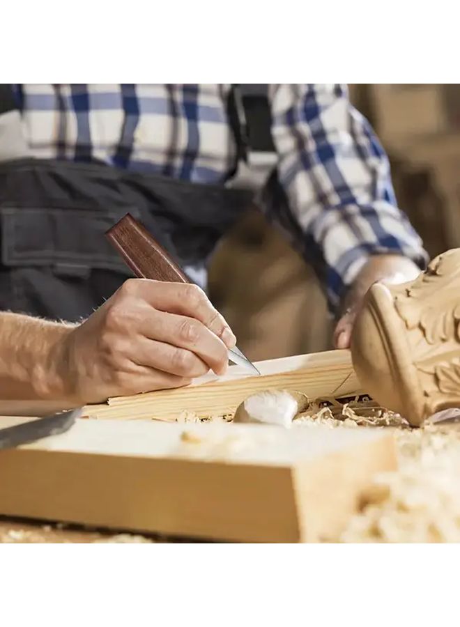 Professional Wood Carving Tool Set 4Pcs Stainless Steel Heads Black Walnut Handle - Image 5