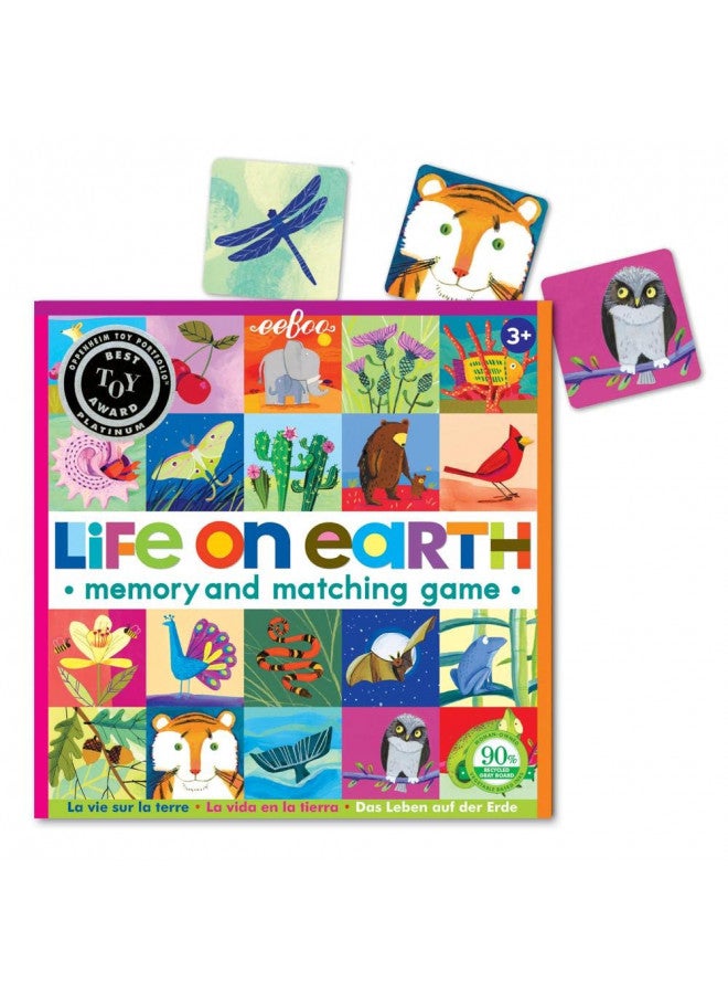 eeBoo: الحياة على الأرض، لعبة الذاكرة والمطابقة، تنموية وتعليمية، 24 زوجًا للمطابقة، وظيفة فردية أو متعددة اللاعبين، للأعمار من 3 سنوات وما فوق - Image 3