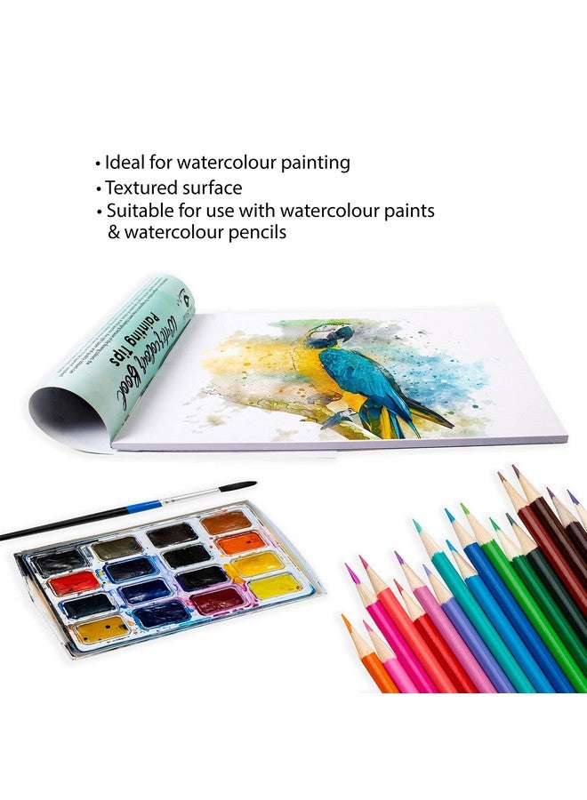 itsy-bitsy كتاب أكواريل إيتسي بيتي A4 (62 صفحة) للرسم | دفتر رسم أكواريل، غواش، حبر، ووسائط مختلطة - Image 2