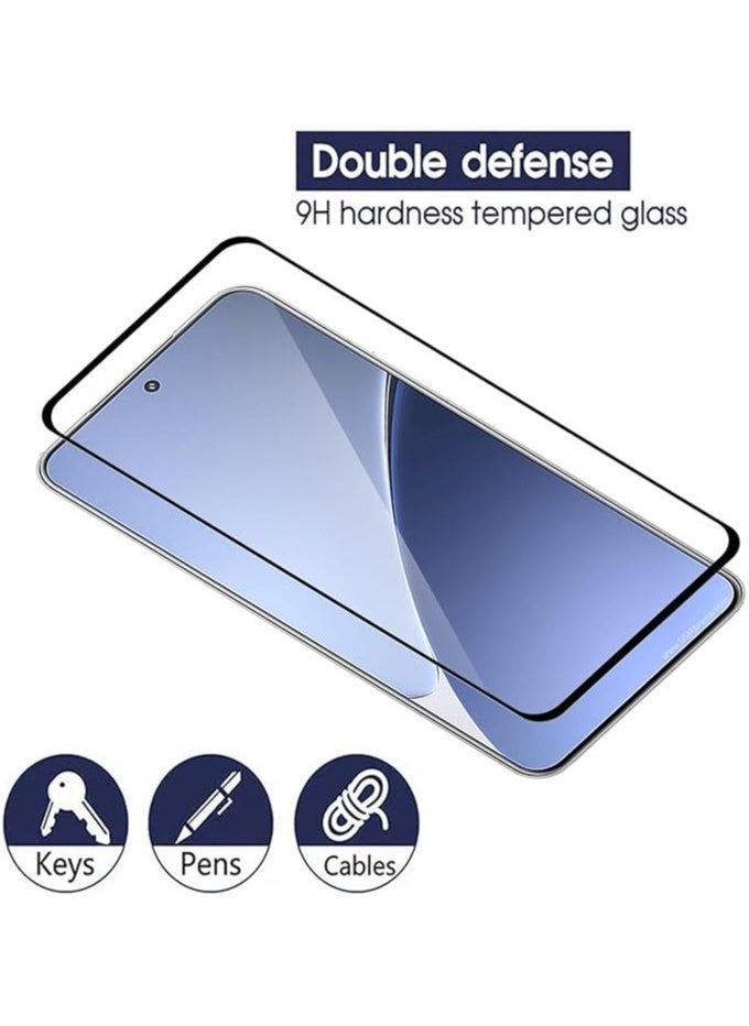 [2 Pack] Tempered Glass Compatible with Xiaomi 15 Pro Screen Protector, Premium 3D Curved Edge Guard Film, Edge to Edge Full Screen Cover, Work with Most Cases