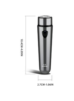 FeiHong Mini Portable Electric Shaver for Men Waterproof, Cordless Pocket Razor for Men USB Rechargeable, Wet and Dry Rotary Shaver-Grey  - Image 5