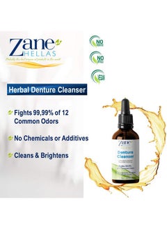 Zane HELLAS Probably the best oregano oil products in the world Zane Hellas Denture Cleaner. Oregano Oil Power. Ideal for Dentures, Retainers, Braces, Mouth Guards. Helps Remove Plaque, Tartar, Stains and Bad Odor. 100% Herbal Solution. 1 fl.oz.-30ml.  - Image 2