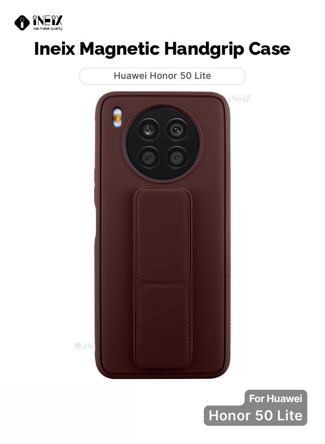إينيكس جراب حماية 3 في 1 مغناطيسي ذو مسند للهاتف وسوار لأصابع اليد لهاتف هونور 50 ليت بني - Image 1