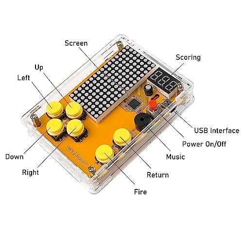 Etoput DIY Soldering Project Game Kit Retro Classic Electronic Soldering Kit with 5 Retro Classic Games and Acrylic Case, Idea for STEM High School Family Education Friends by Etoput - Image 4