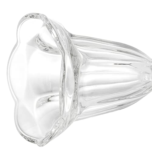 ZENFUN 6 Pack Glass Tulip Sundae Cups, 6.7 Ounce Clear Milkshakes Footed Ice Cream Cups Dessert Bowls Set for Sherbet Trifle, Fruit, Salad, Snack, Cocktail - Image 3