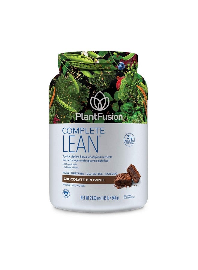 Health & Household Plantfusion Complete Lean Plant Based Protein Powder - Prebiotic Fiber, Superfoods & Digestive Enzymes - Vegan, Gluten Free, Soy Free, Non-Gmo - Chocolate Brownie 1.85 Lb  - Image 1