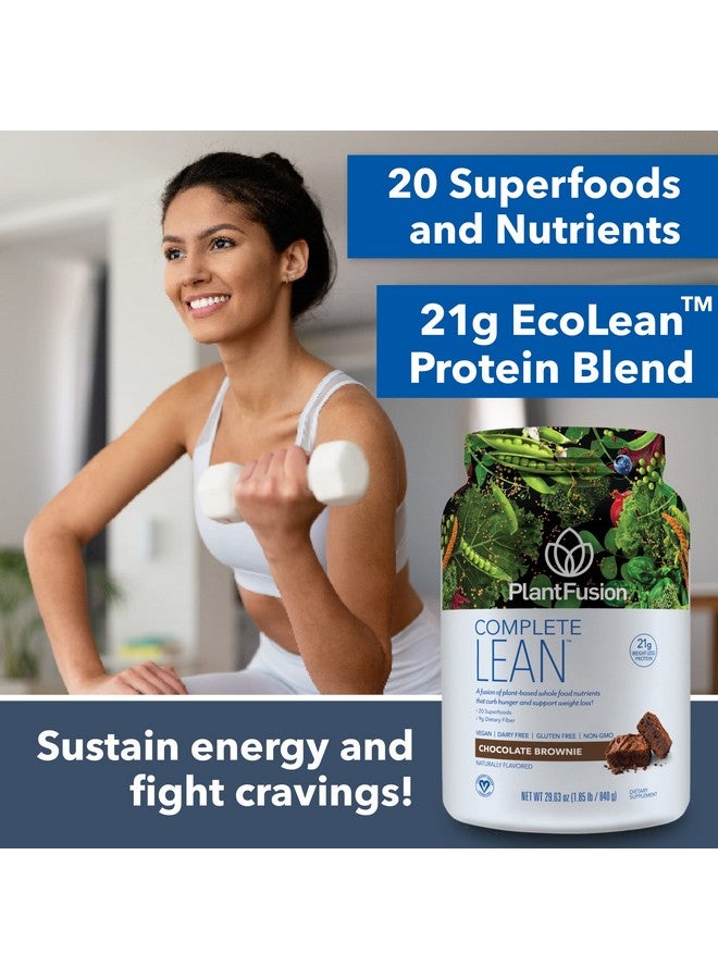 Health & Household Plantfusion Complete Lean Plant Based Protein Powder - Prebiotic Fiber, Superfoods & Digestive Enzymes - Vegan, Gluten Free, Soy Free, Non-Gmo - Chocolate Brownie 1.85 Lb  - Image 2