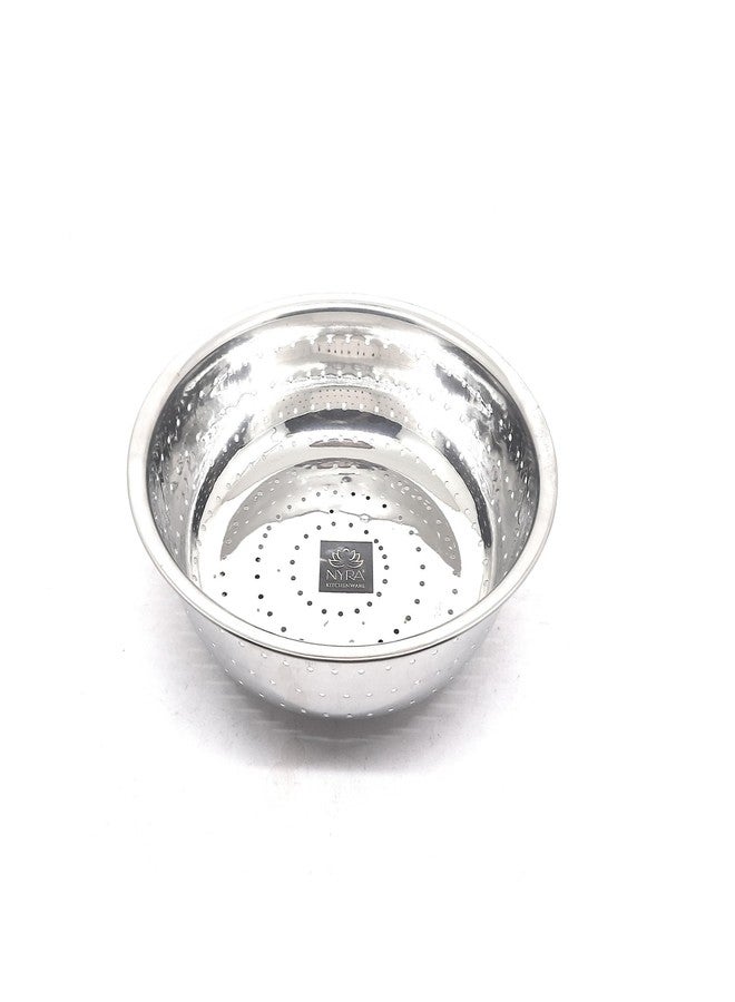Nyra® Stainless Steel Rice, Fruits & Vegetables Basin Strainer/Colander for Kitchen - 1 Unit - (Diameter- 8 Inches) (Large) - Image 1