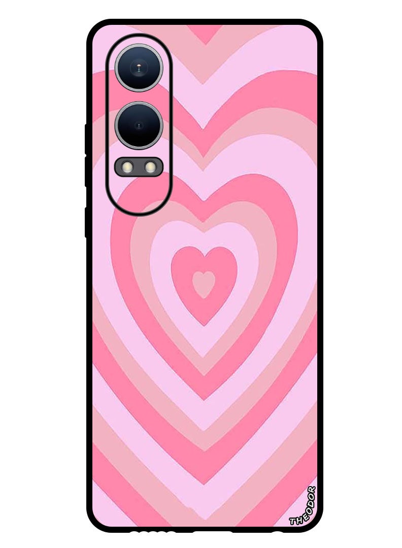 Theodor Protective Case Anti Scratch Shock Proof Bumper Cover For OnePlus Nord CE4 Lite Pink Heart - Image 1