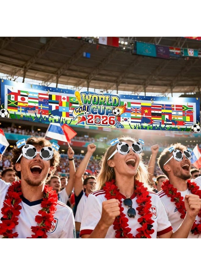 إكسسوارات كأس العالم 2026: نظارات شمسية على شكل كرة قدم، مصممة خصيصًا لمحبي كرة القدم وحفلات كأس العالم - Image 4