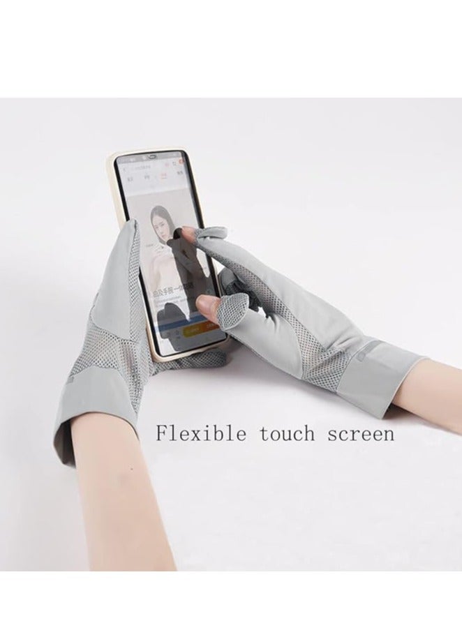 Generic Women UV Sun Protection Gloves Full Finger Touchscreen Non Slip Breathable Summer Outdoor Gloves - Image 4
