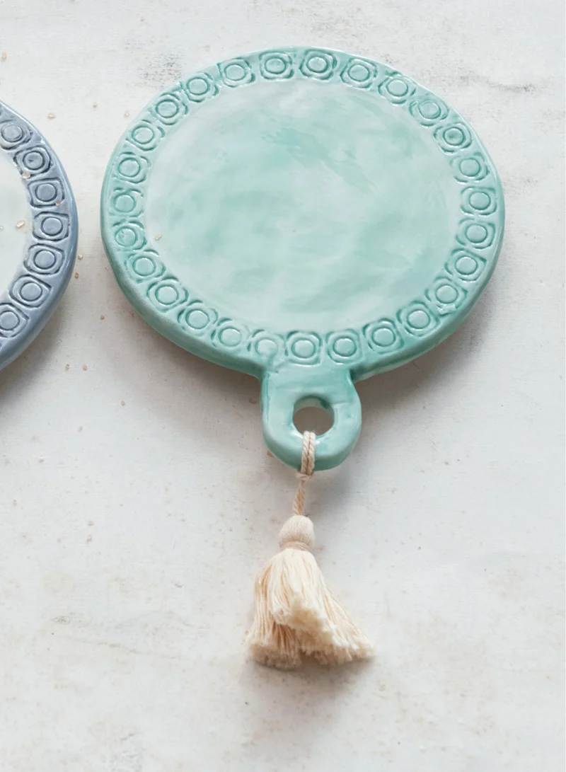 The Saffron Souk Mediterranean Stoneware Serving Platter (Round)