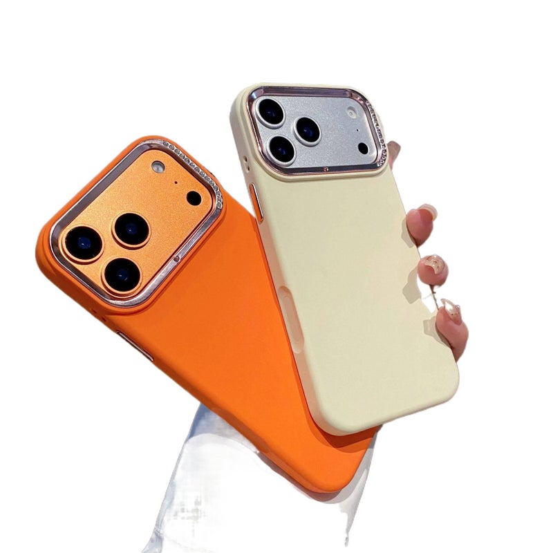 Protective Case | Milk Yellow | Silicone | Sparkling Diamond | Drop Protection | Shockproof Cover for iPhone 15 / 15 Plus / 15 Pro / 15 Pro Max - Image 2