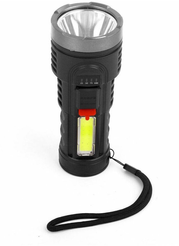 ELTRAZONE Rechargeable Flashlight Smart Fast Charging Multi Function Waterproof Working Torch Super Bright Cob Lamp For Outdoor  - Image 1