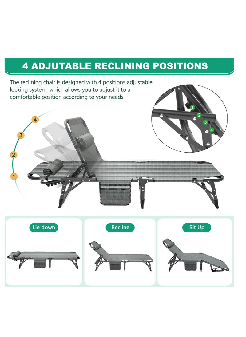 TDOO Portable Camping Cot, Sleeping Cot for Adult, 190*70 cm Portable Camping Bed for Outdoor Camping and Office  - Image 2