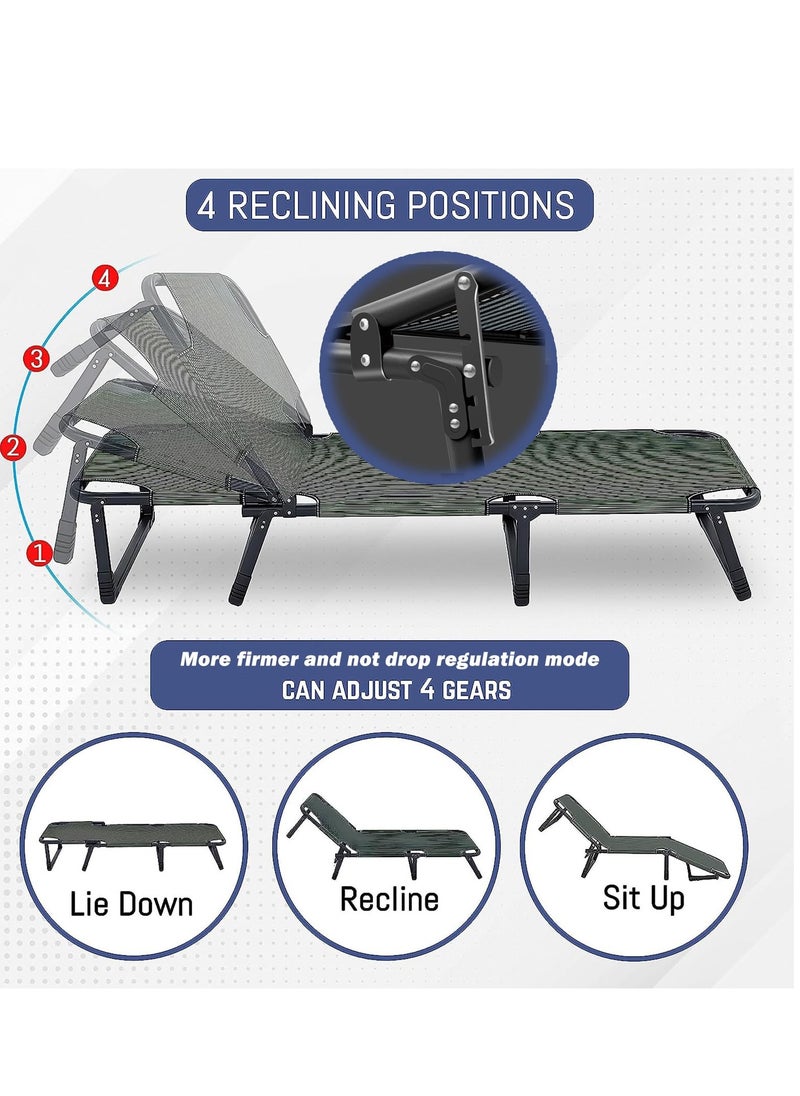 TDOO Portable Camping Cot, Sleeping Cot for Adult, 190*70 cm Portable Camping Bed for Outdoor Camping and Office  - Image 3