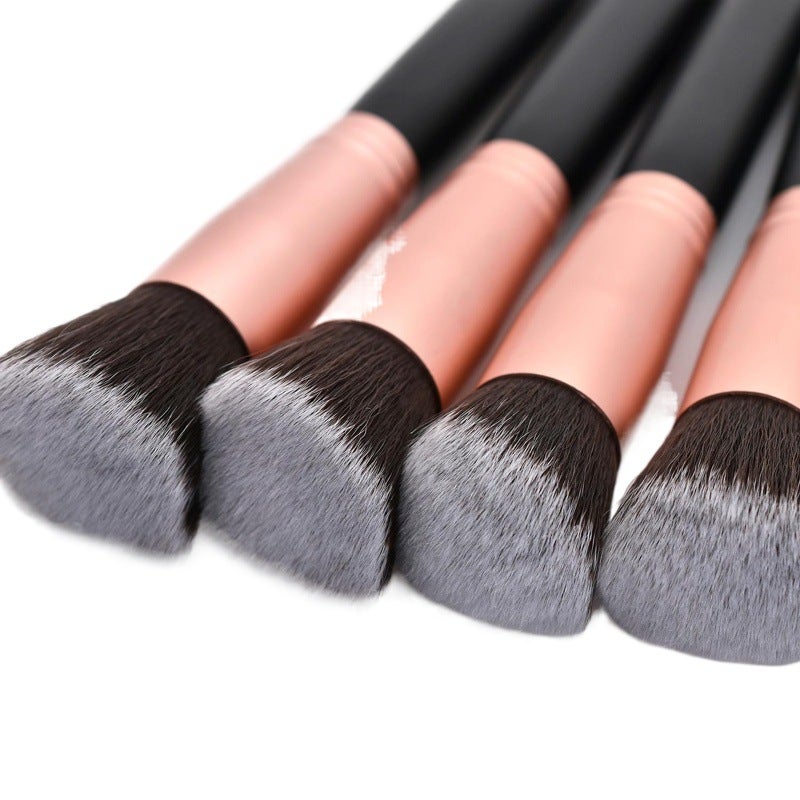 / 16 Black Makeup Brushes Without Logo Beauty Tools Foundation Brush Ready-Made Storage - Image 2