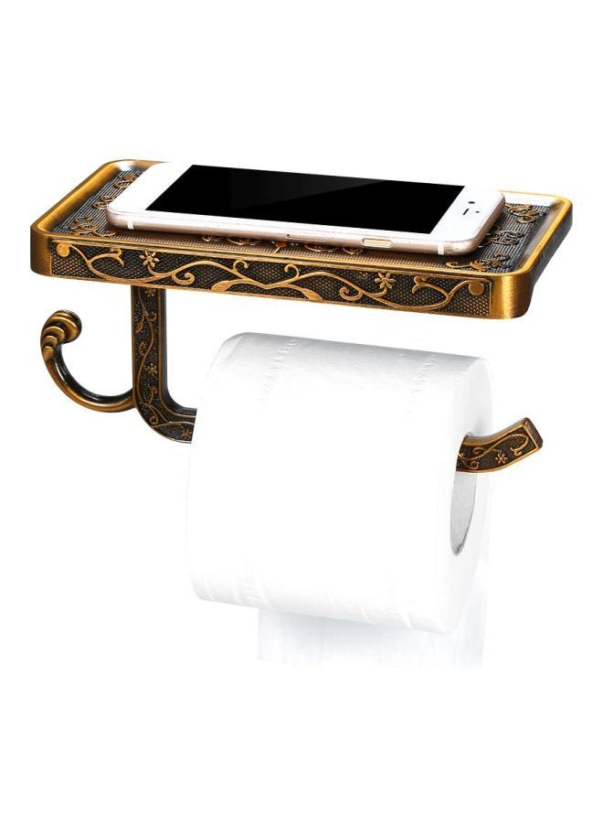 NIBEMINENT Wall Mounted Toilet Paper Holder Brown 18.5x10x9cm  - Image 3