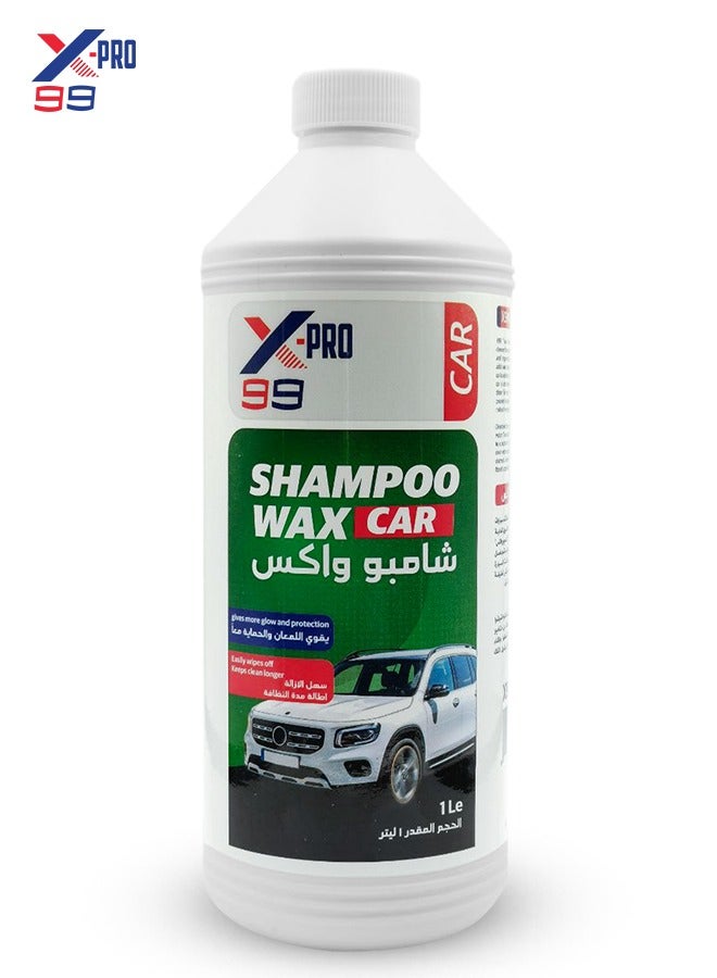 Xpro X-PRO 99 Car Shampoo Wax - pH Neutral, Advanced Formula for Car, Bike, and Cycle Cleaning - 1 Liter - Image 1