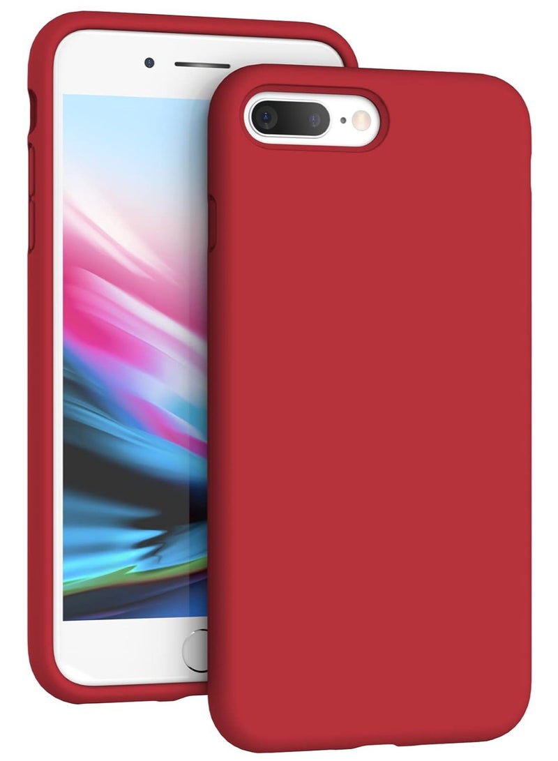 MIGOFAST Soft Silicone Gel Rubber Bumper Case Microfiber Lining Hard Shell Shockproof Full-body Protective Case Cover for iPhone 7 Plus iPhone 8 Plus - Image 1