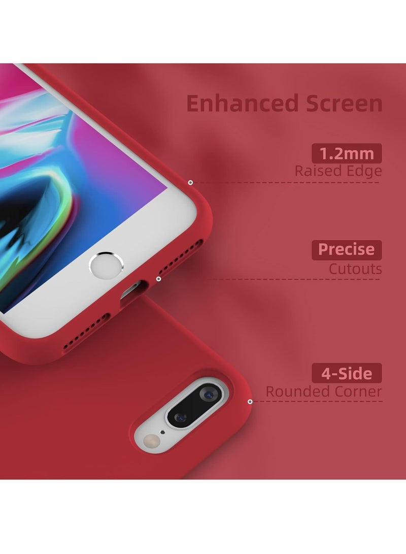 MIGOFAST Soft Silicone Gel Rubber Bumper Case Microfiber Lining Hard Shell Shockproof Full-body Protective Case Cover for iPhone 7 Plus iPhone 8 Plus - Image 2