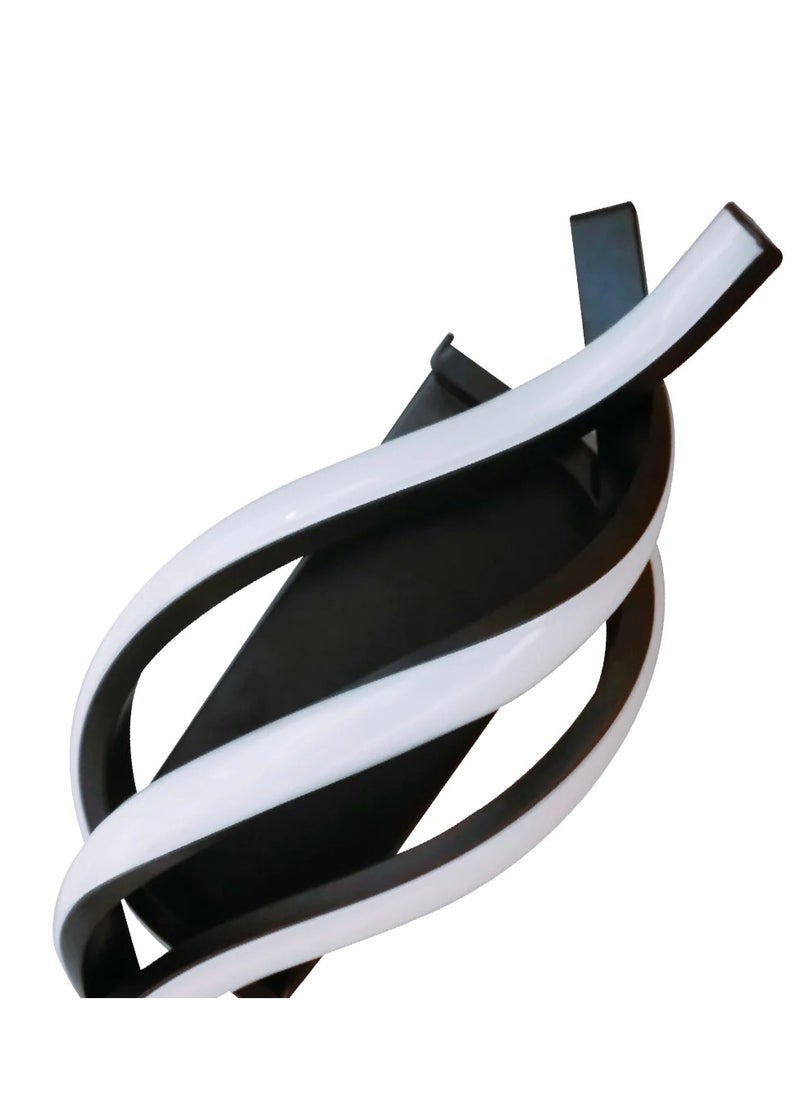 Goeco Indoor Wall Light, Modern LED Wall Lamp 18W Curved Design IP20, Sconces 6000K Cold White Light 1620 Lumens Black IP20  - Image 4