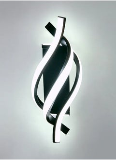 جو إيكو  مصباح حائط داخلي ، مصباح حائط LED حديث 18 واط تصميم منحني IP20 ، شمعدانات 6000K ضوء أبيض بارد 1620 لومينز أسود IP20  - Image 2