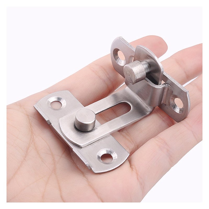 dingchi Stainless Steel 90 Degree Buckle flip Latch Right Angle Door Latch Lock Lever Latch Heavy Duty Safety Door Lock, Brushed Nickel - Image 2
