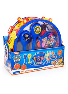 ليكسيبوك Paw Patrol Chase Marshall مجموعة آلات موسيقية | للأطفال والأولاد | 7 قطع | طبول، ماراكاس، هارمونيكا | أزرق/أصفر  - Image 1