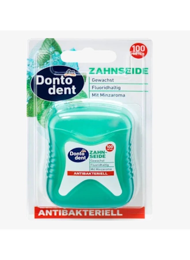 Dontodent Antibacterial dental floss   Mint flavor 100M - Image 1