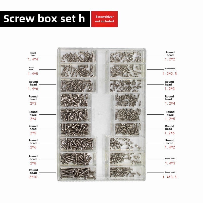 Watch Case Screws 18 Assorted Sizes Durable Stainless Steel - Easy Installation Compact Repair Screws for Watchcase Lids, Eyeglass Frames, Laptop and Industrial Equipment Repair - Image 3