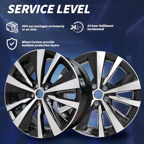 LUNEGUE 19x8" 19 Inch Premium Aluminum Alloy Wheel Rims Fits for 2019 2020 2021 2022 Nissan Altima SR, 403006AM3A, OE Stock Specs - Image 5