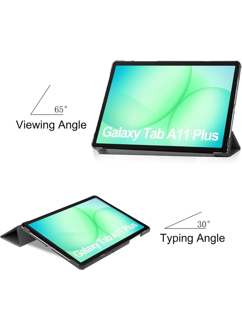 يوارب كينج قوس رقيقة للغاية قوس الحماية الذكية ، لـ Samsung Galaxy Tab A11 Plus 11 بوصة ، تلقائي الاستيقاظ / النوم أسود - Image 2
