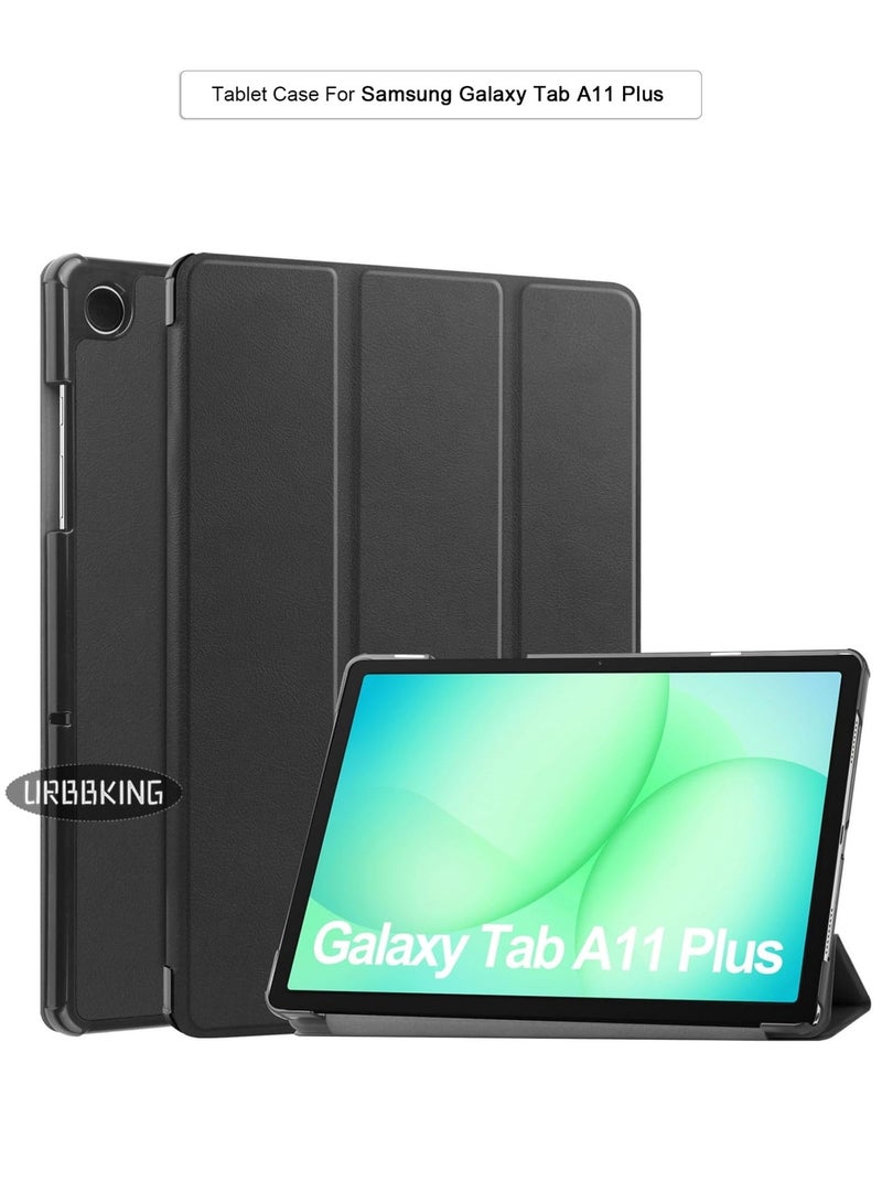يوارب كينج قوس رقيقة للغاية قوس الحماية الذكية ، لـ Samsung Galaxy Tab A11 Plus 11 بوصة ، تلقائي الاستيقاظ / النوم أسود - Image 1